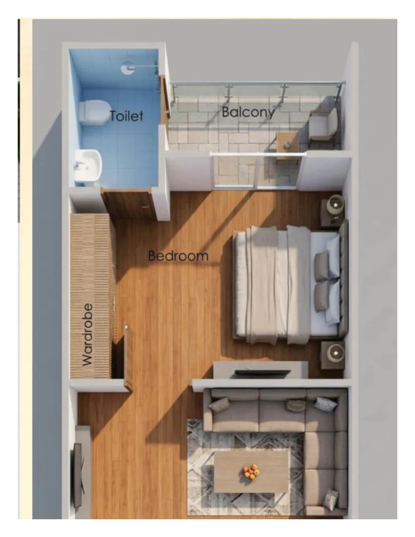 1 BHK — Typical Floor Plan